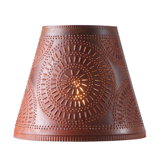 14-Inch Fireside Shade with Chisel in Rustic Tin - Made in USA - Brownsland Farm