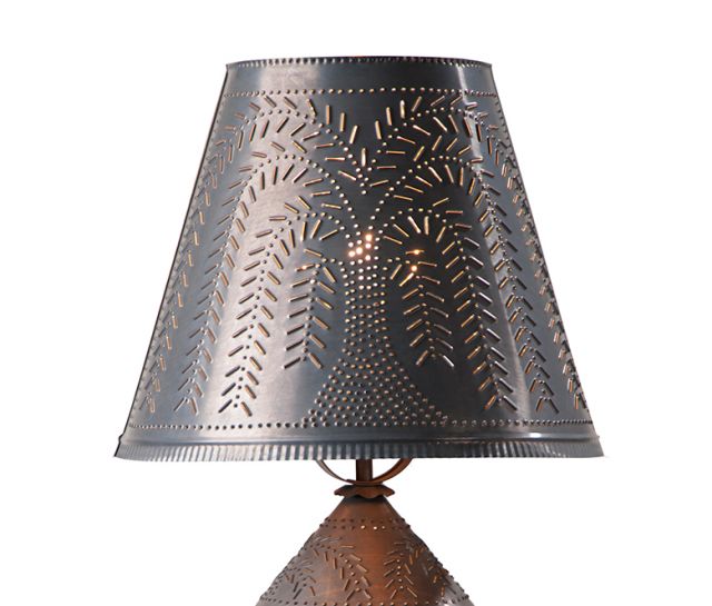 14-Inch Fireside Shade with Willow in Kettle Black - Made in USA - Brownsland Farm