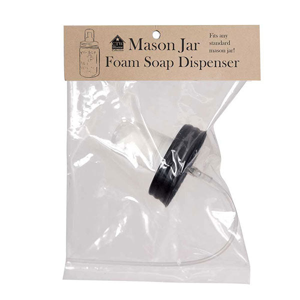 Mason Jar Foaming Soap Dispenser Lid - Black