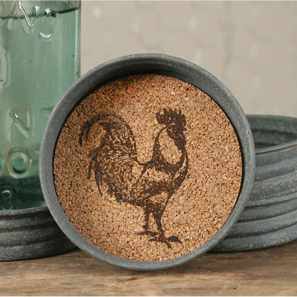 Mason Jar Lid Coaster - Rooster