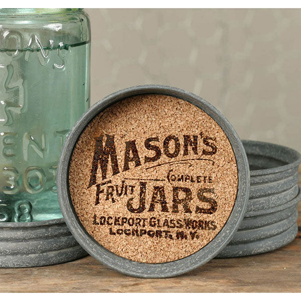 Mason Jar Lid Coaster - Mason Jar Logo
