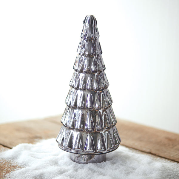 Retro Silver Mercury Glass Christmas Tree