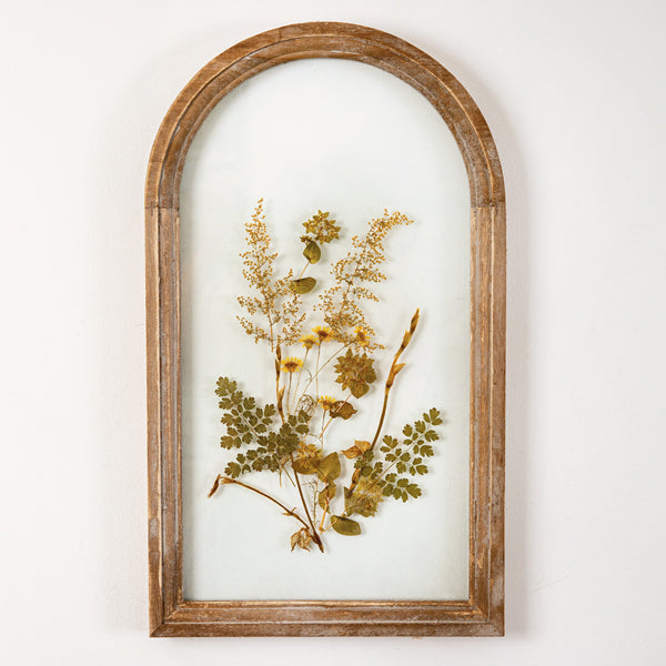 Brown Arched Botanical Wall Decor