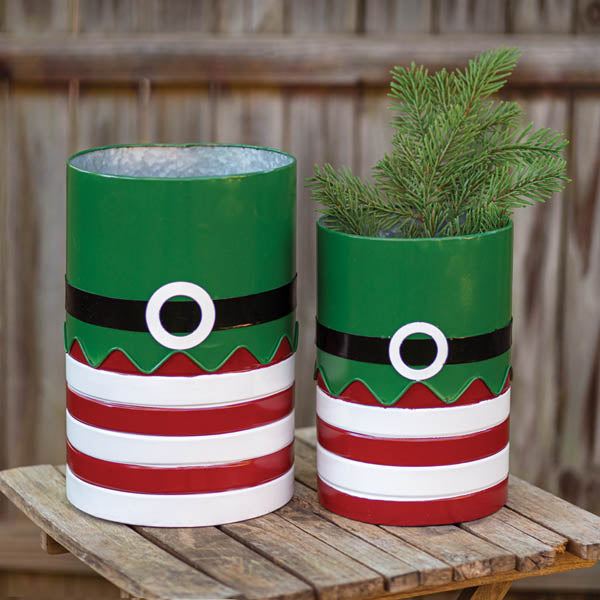 Set of Two Elf Suit Containers