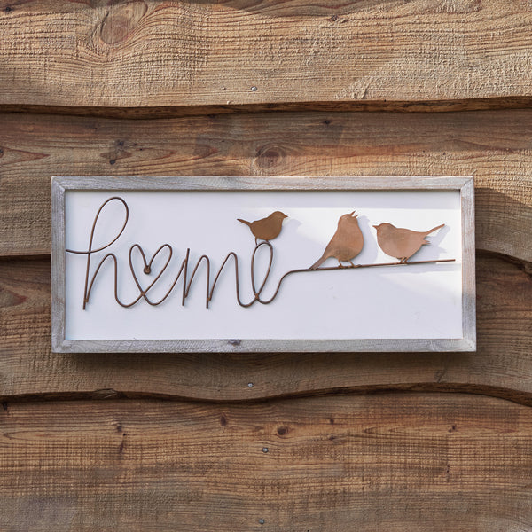 Home Wood and Copper Sign