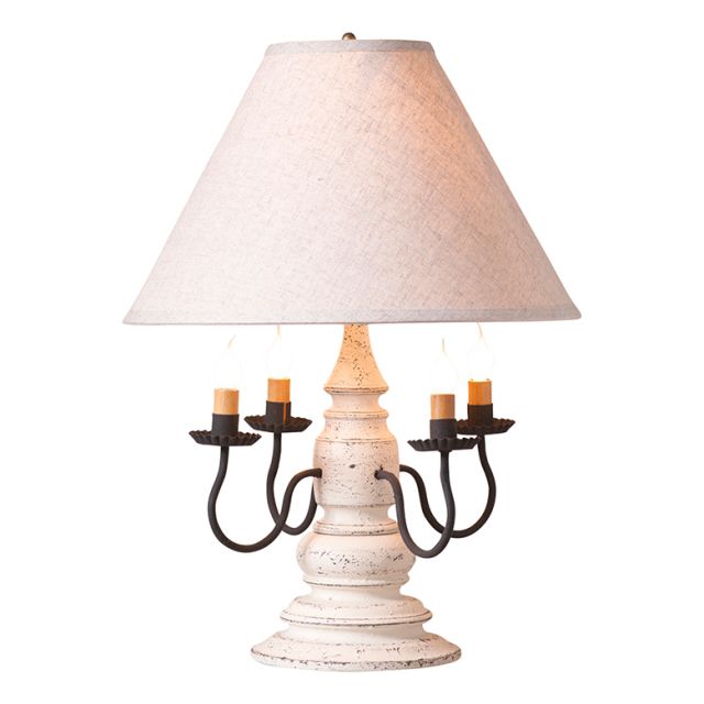 Harrison Lamp in Americana Black with Linen Fabric Shade
