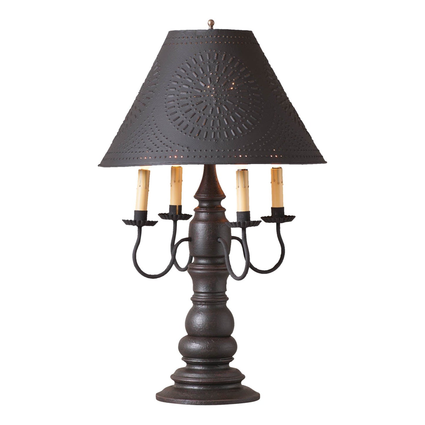Bradford Lamp in Americana Black with Linen Fabric Shade