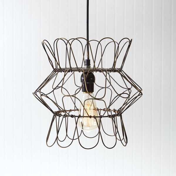 Small Wire Egg Basket Pendant Lamp