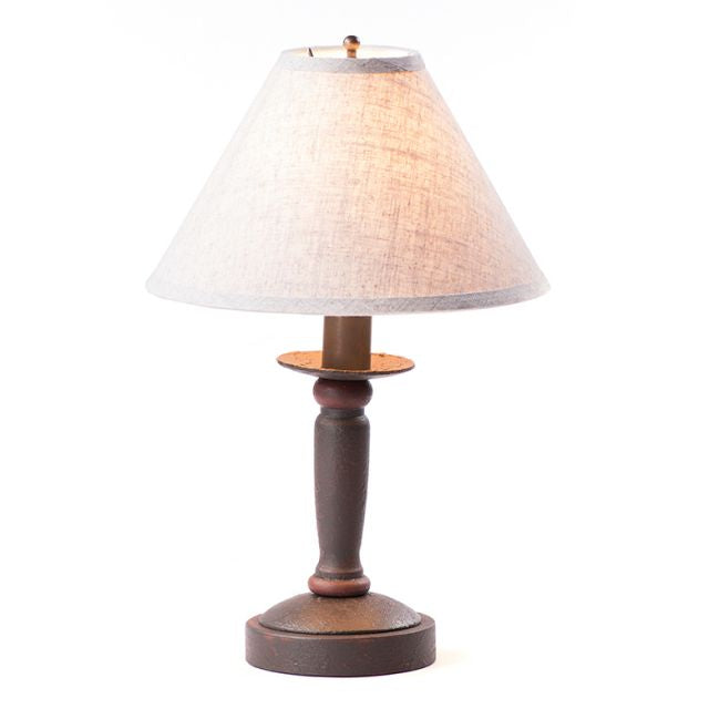Butcher Lamp in Americana Espresso with Linen Ivory Shade - Made in USA - Brownsland Farm