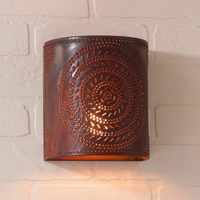 Chisel Sconce Light in Rustic Tin - Made in USA - Brownsland Farm