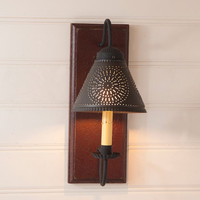 Crestwood Sconce in Plantation Red - Made in USA - Brownsland Farm