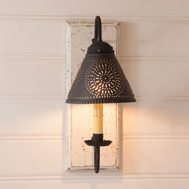 Crestwood Sconce in Vintage White - Made in USA - Brownsland Farm