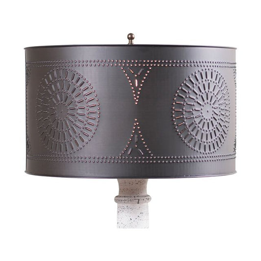 Floor Lamp Drum Shade with Chisel in Kettle Black - Made in USA - Brownsland Farm