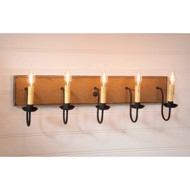 5 Light Vanity Light in Pearwood - Made in USA - Brownsland Farm