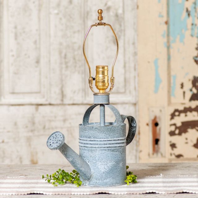 Watering Can Lamp Base in Weathered Zinc - Brownsland Farm